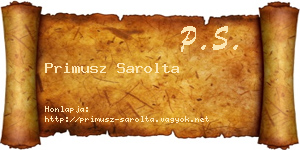 Primusz Sarolta névjegykártya